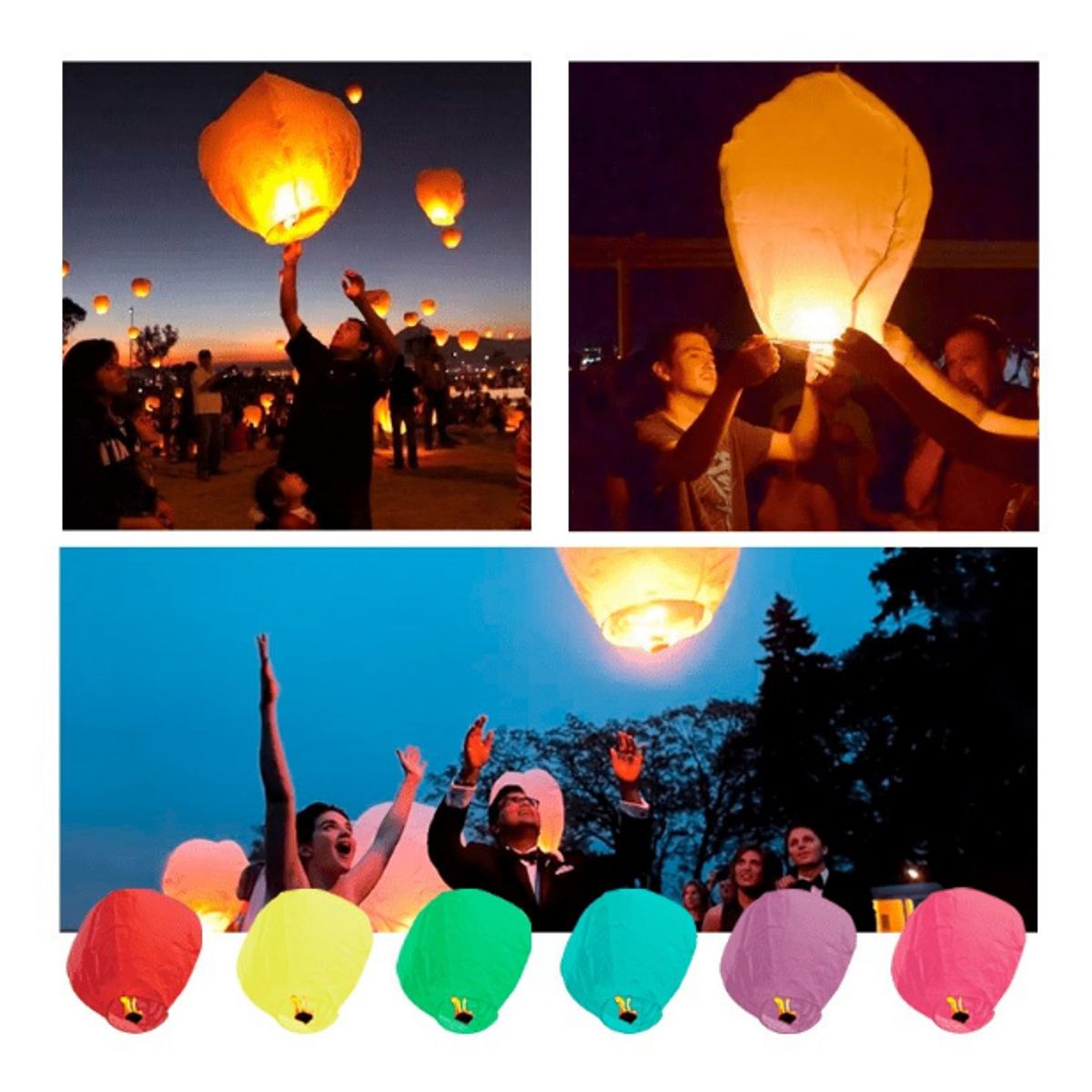 GENERICO - Globos de cantoya pack x 30 unidades