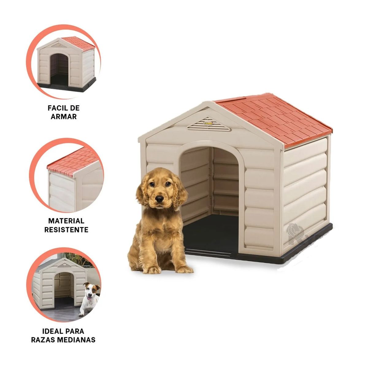 RIMAX - Casa Rimax Resistente y Elegante para Perro Mediana