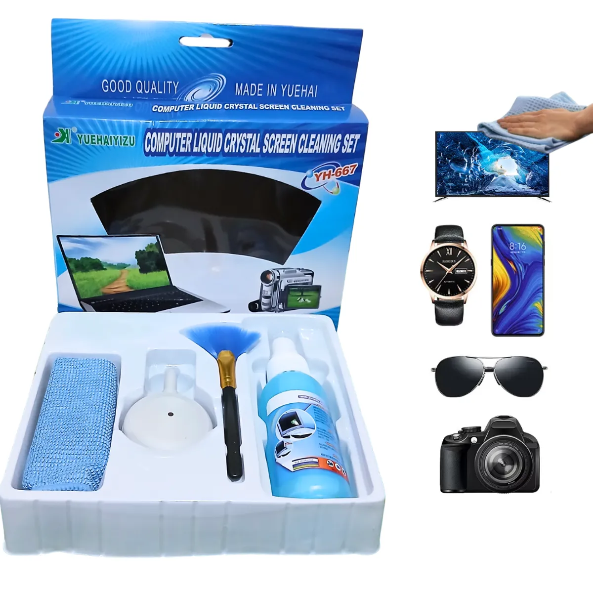 GENERICO - Limpiador celular laptop tablet lentes reloj televisor audífonos kit