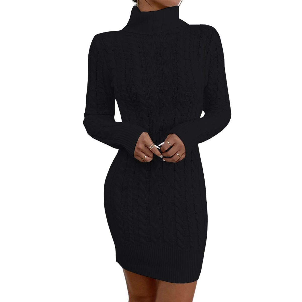 GENERICO - Vestido Mujer Mlarga Hilo 359G-30 Color Negro