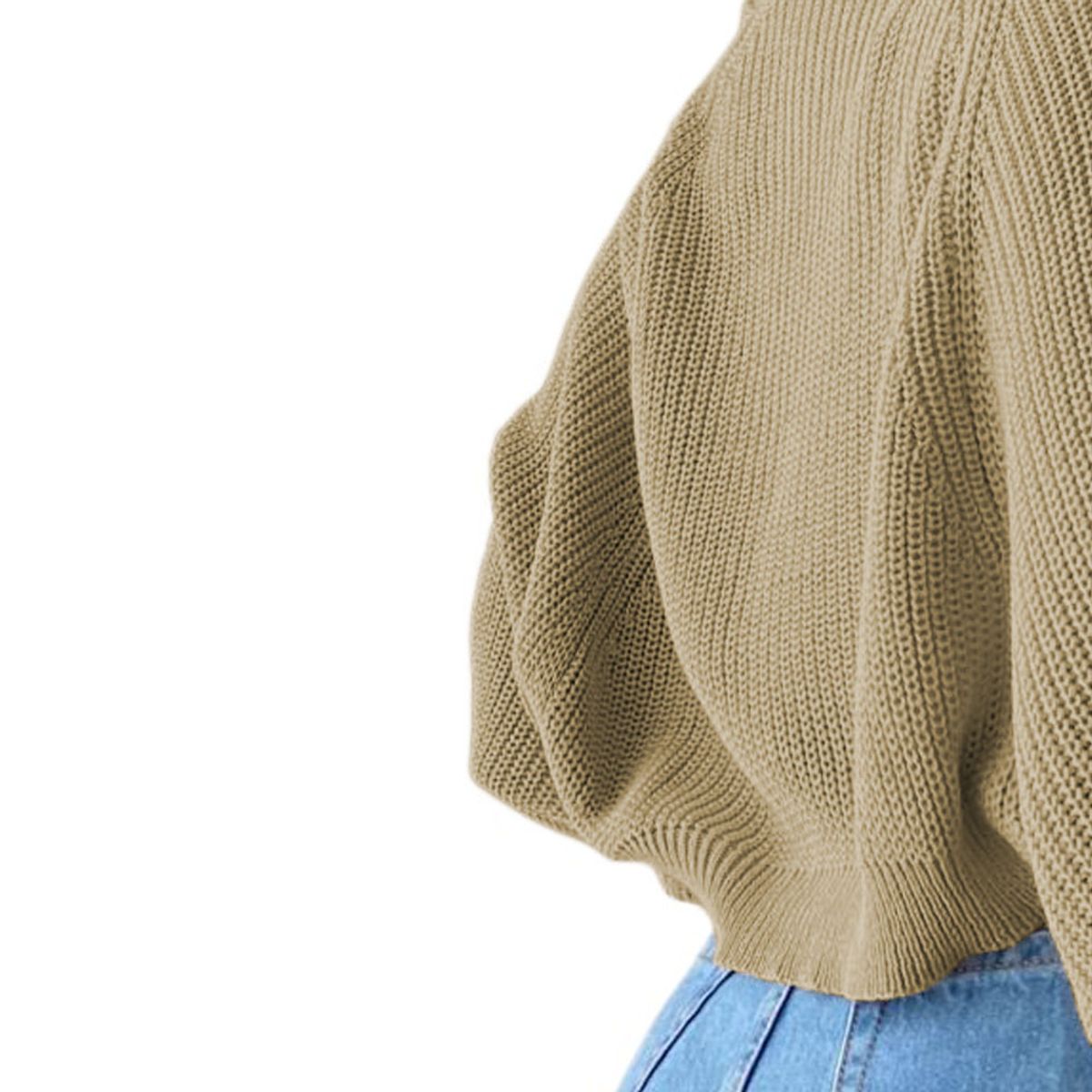 GENERICO - Sueter Mujer Hilo Mlarga Abierto 359G-21 Color Vainila