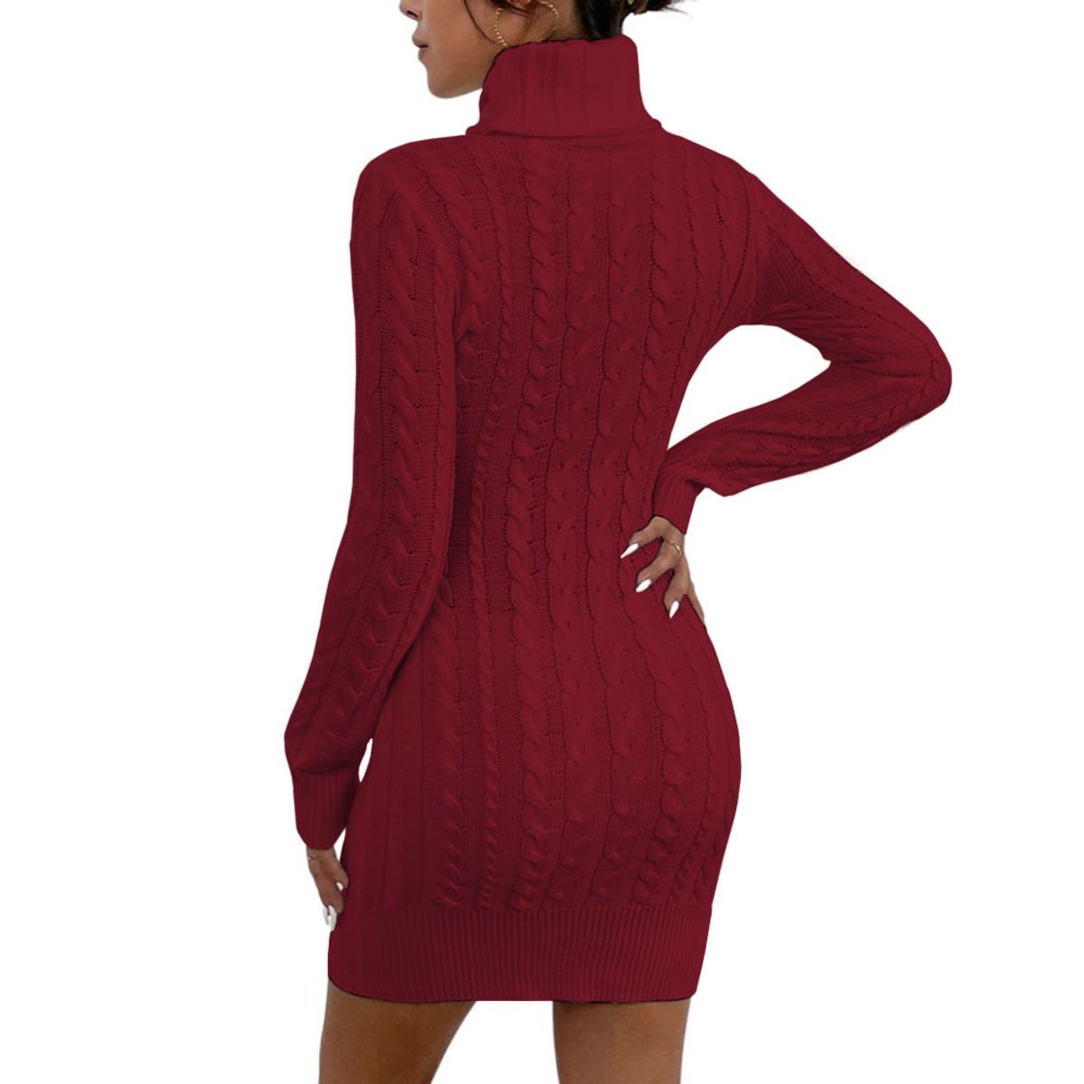 GENERICO - Vestido Mujer Mlarga Hilo 359G-30 Color Guinda