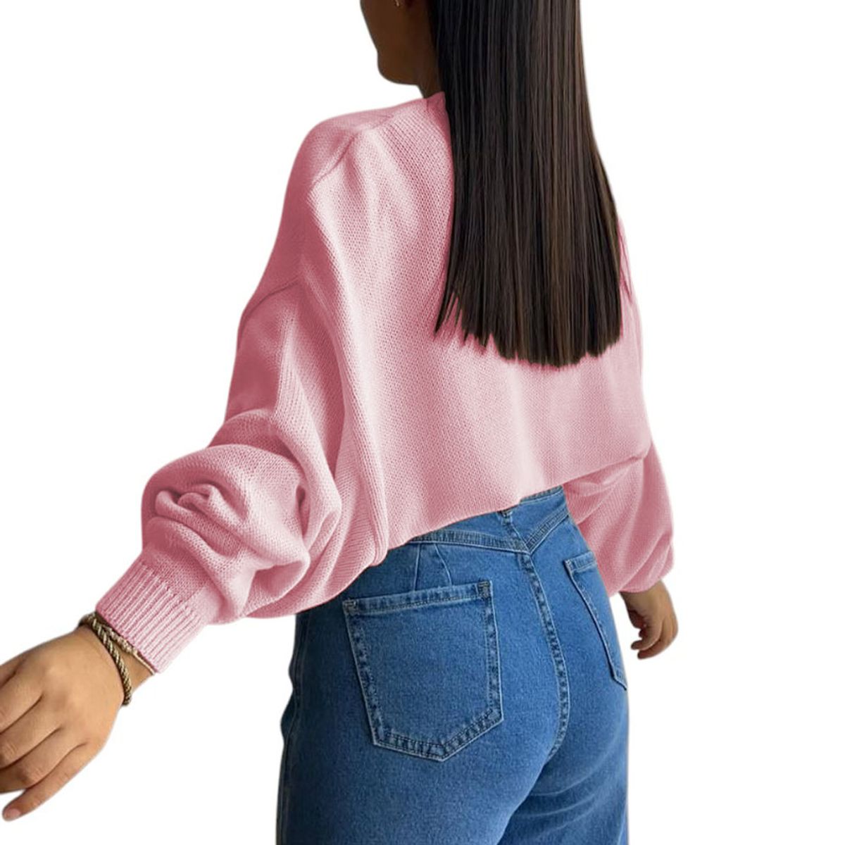 GENERICO - Sueter Mujer Hilo Cerada Mlarga 359G-25 Color Rosado