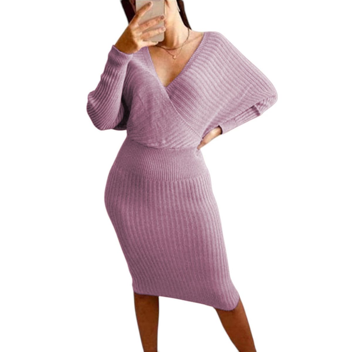 GENERICO - Vestido Mujer Hilo Cruzado Mlarga 359G-27 Color Rosado