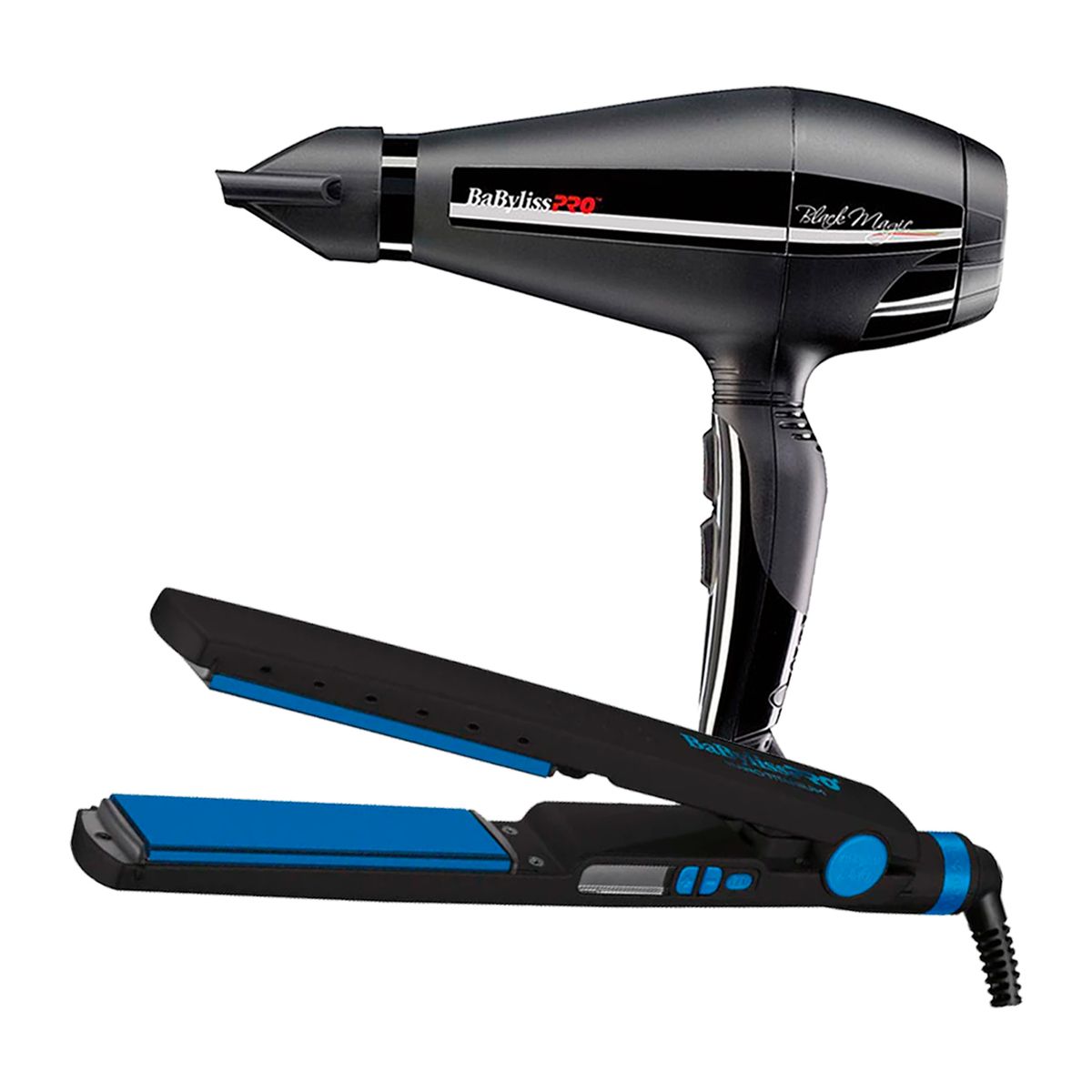 BABYLISS PRO - Combo BabylissPro Alisadora BNTMB4091TPE y Secador Black Magic B6400PE