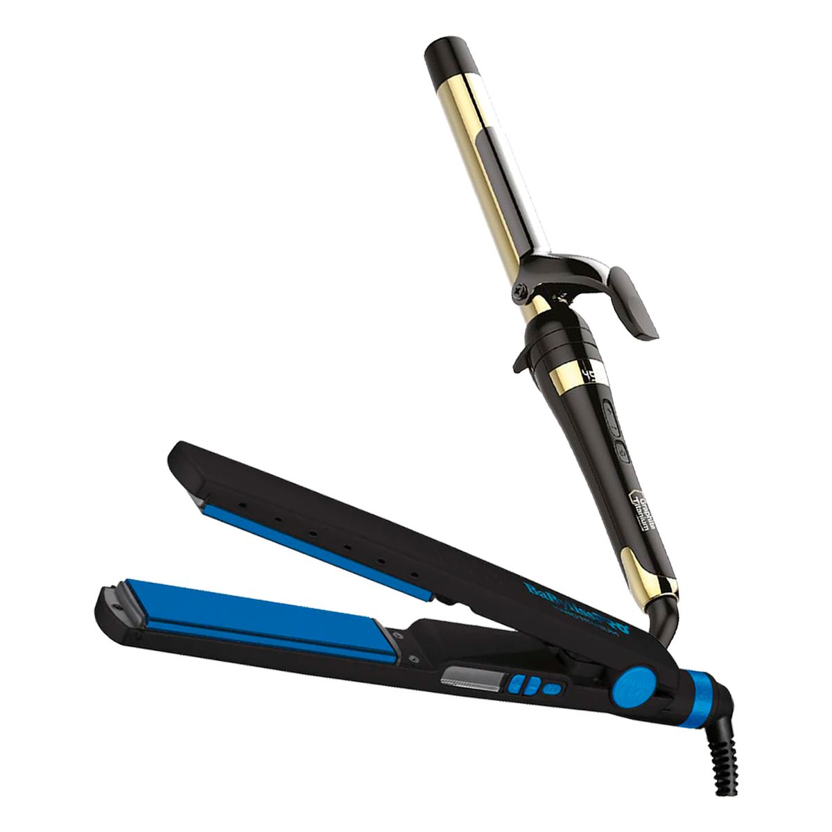 BABYLISS PRO - Combo Babyliss Alisadora BNTMB4091TPE y Rizador Graphite Titanium 25mm