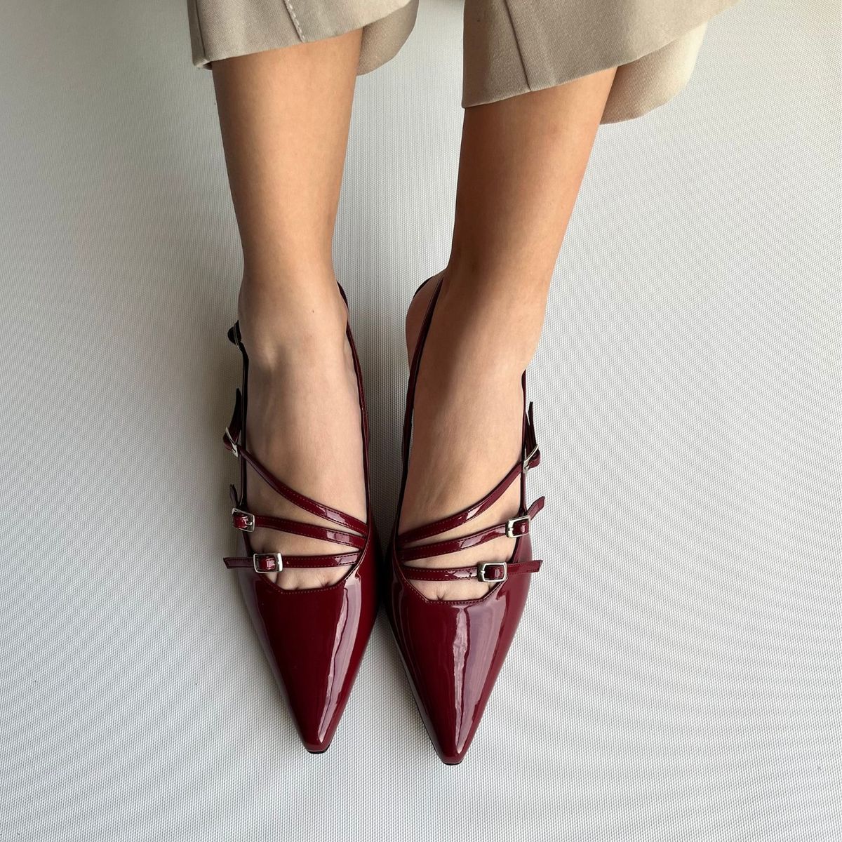 SAPATU - ZAPATO DE VESTIR MUJER MM SLINGBACK VINO CHERRY CHAROL