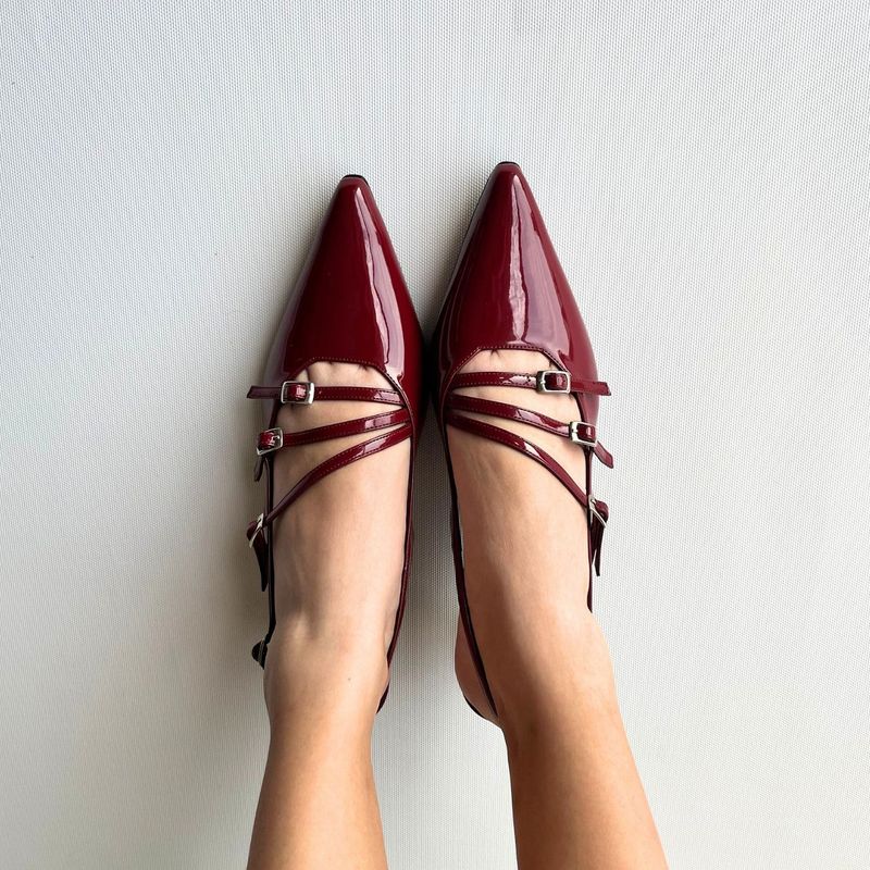 SAPATU - ZAPATO DE VESTIR MUJER MM SLINGBACK VINO CHERRY CHAROL