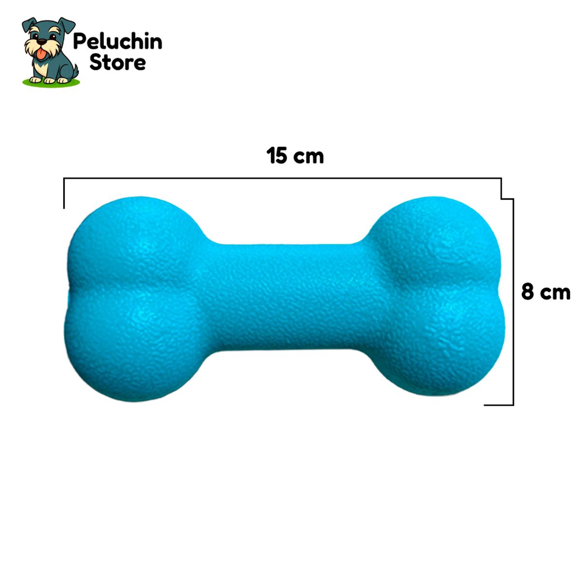 HAMACAS LIZARASO - Juguete Hueso Perro Color Celeste - Peluchin Store