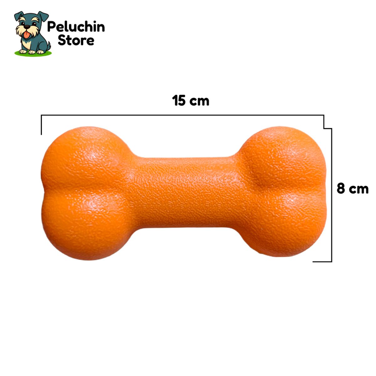 HAMACAS LIZARASO - Juguete Hueso Perro Color Naranja - Peluchin Store