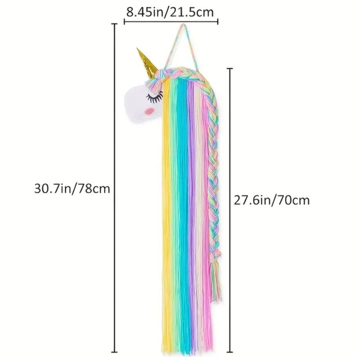 GENERICO - Organizador Unicornio de Lazos y Ganchos para Niña Arcoiris