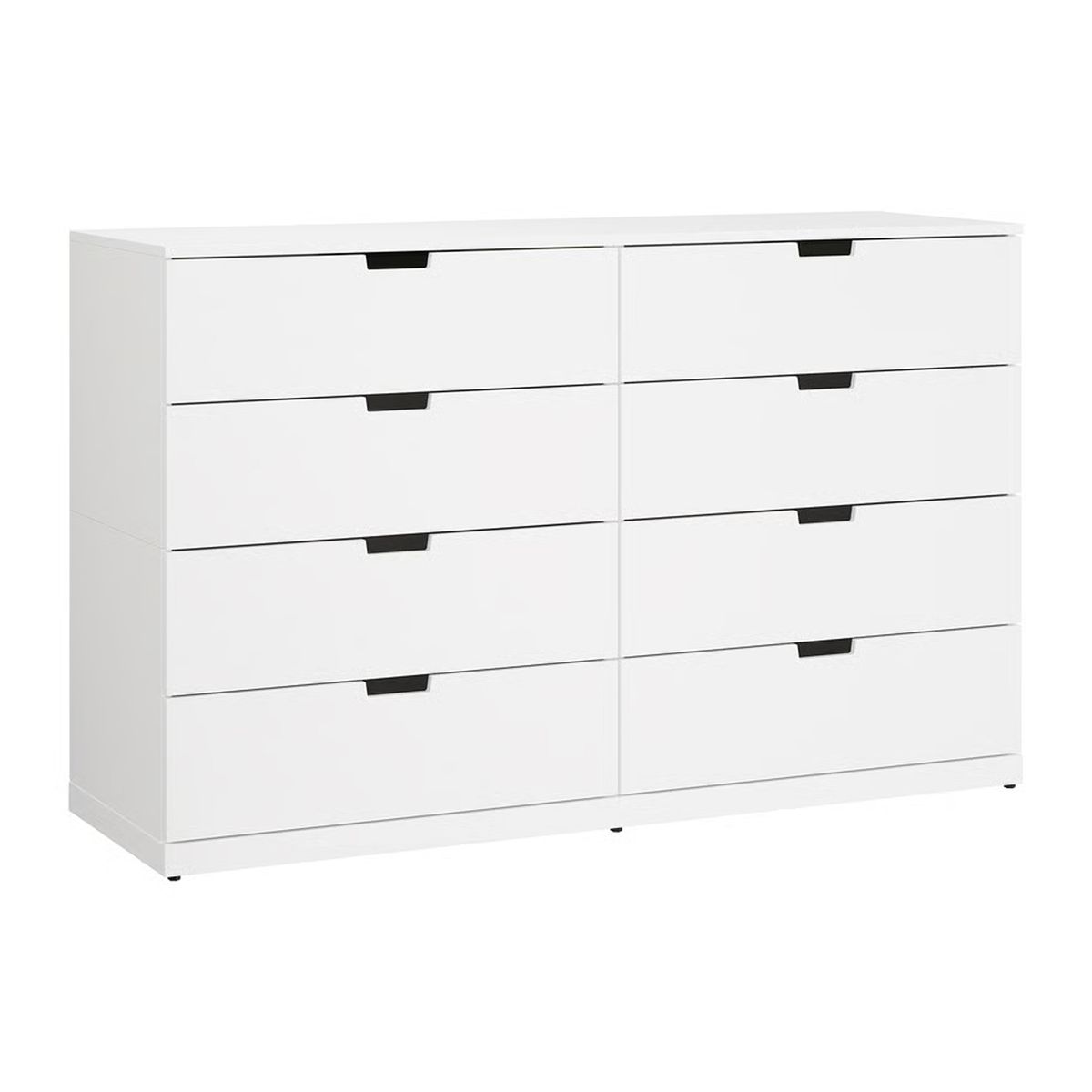 GENERICO - Comoda Melamina Blanco 8 Cajones- 120cm NILD