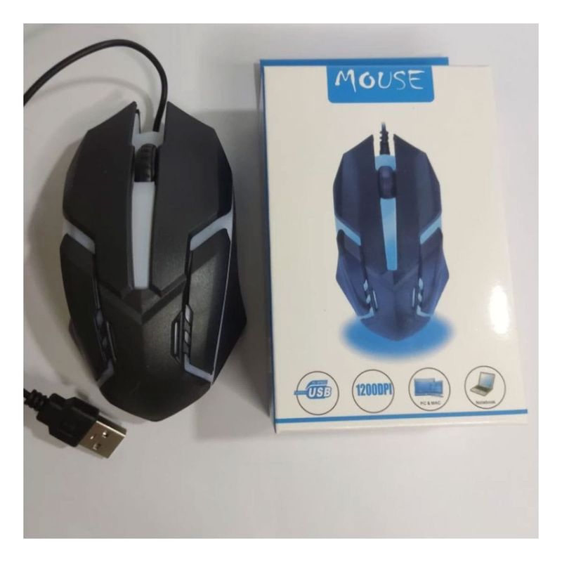 GENERICO - Pack12 Mouse para Computadora en Color Negro y Azul