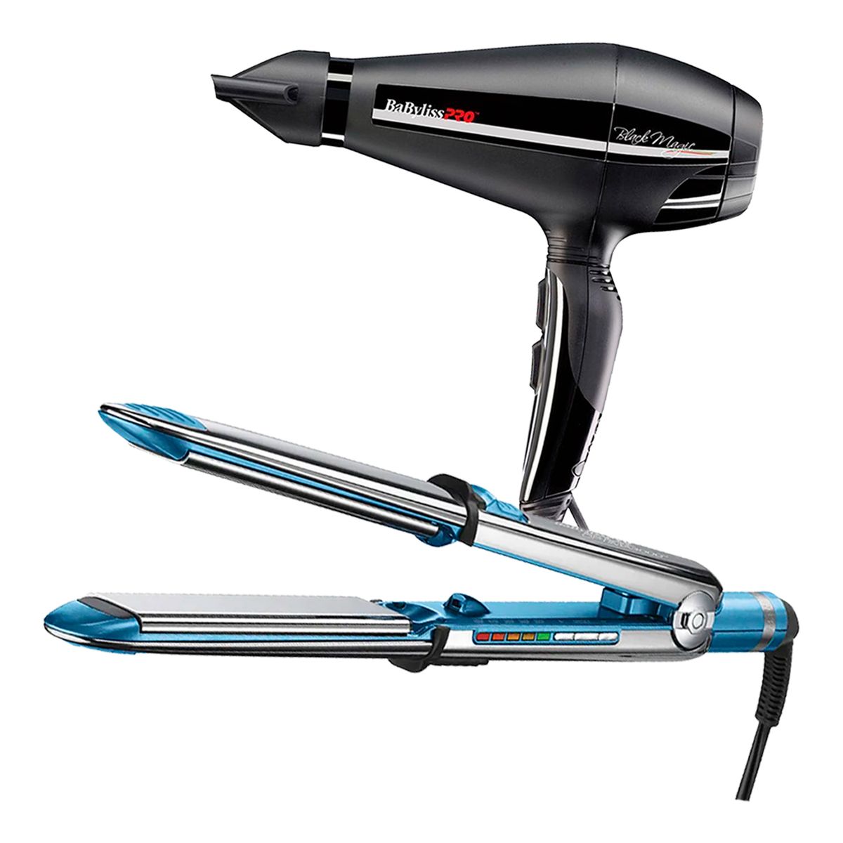 BABYLISS PRO - Combo Babyliss Alisadora Optima 3100 BNT3100TPE y Secador Black Magic