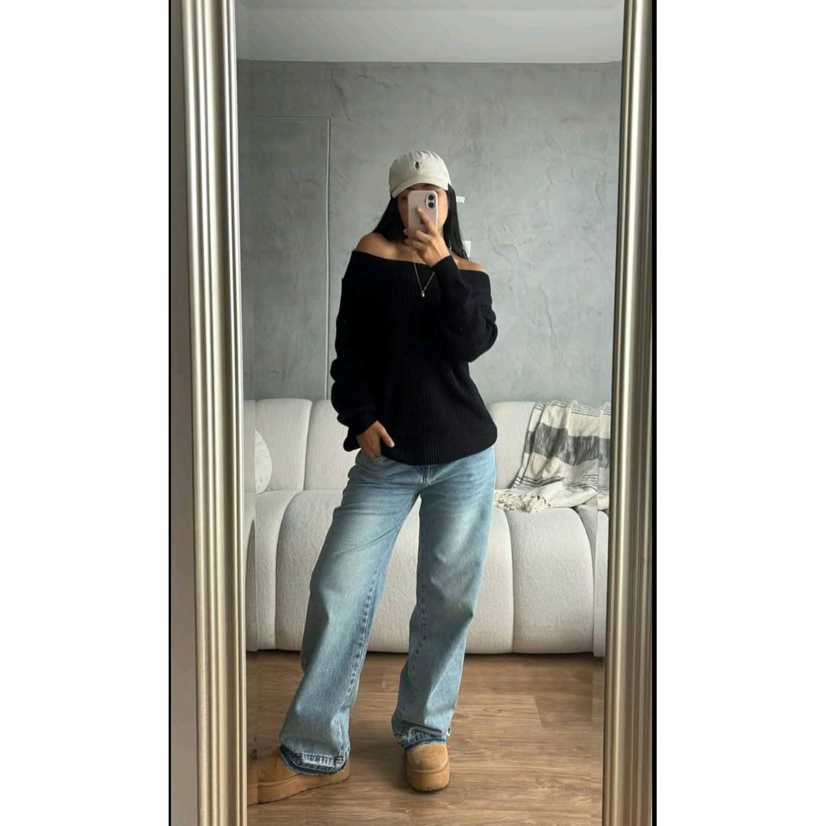 GENERICO - CHOMPA OVERSIZE OFF SHOULDER DAMA