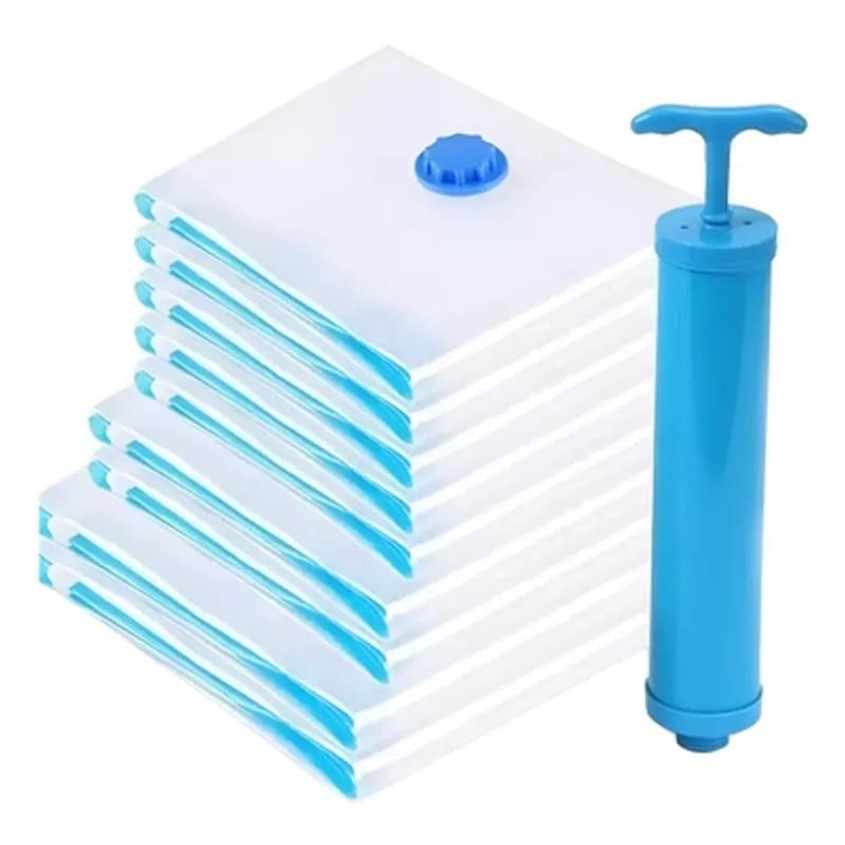 GENERICO - SET X5 BOLSAS DE VACÍO PARA ROPA CON SUCCIONADOR