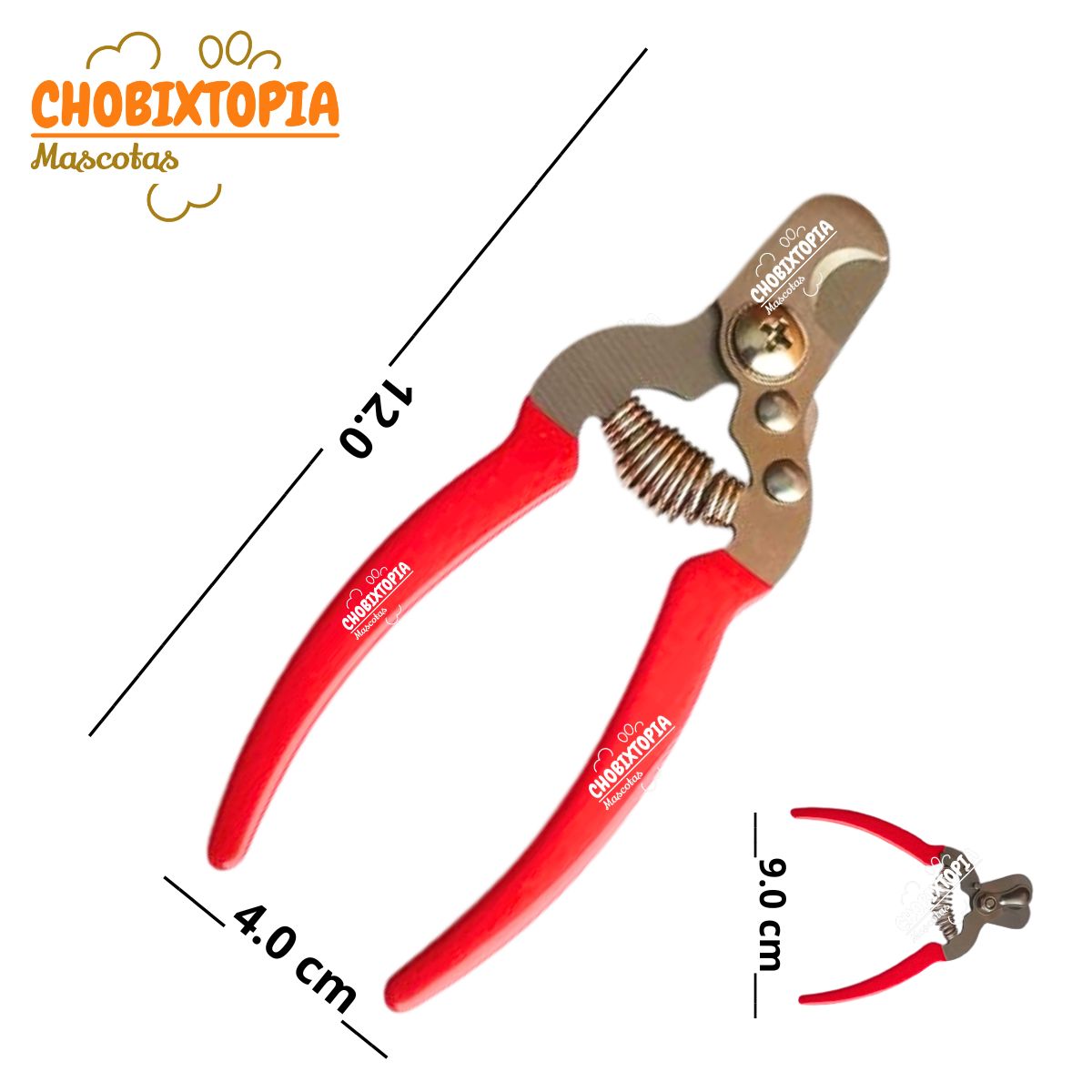GENERICO - CORTAUÑAS TIJERA PARA GATOS  Y PERROS - MASCOTA ROJO PLANO