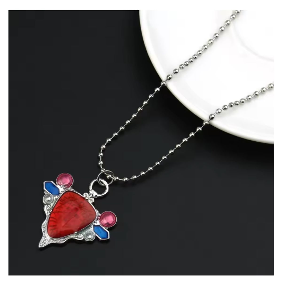 GENERICO - Collar JOJOS Piedra Roja