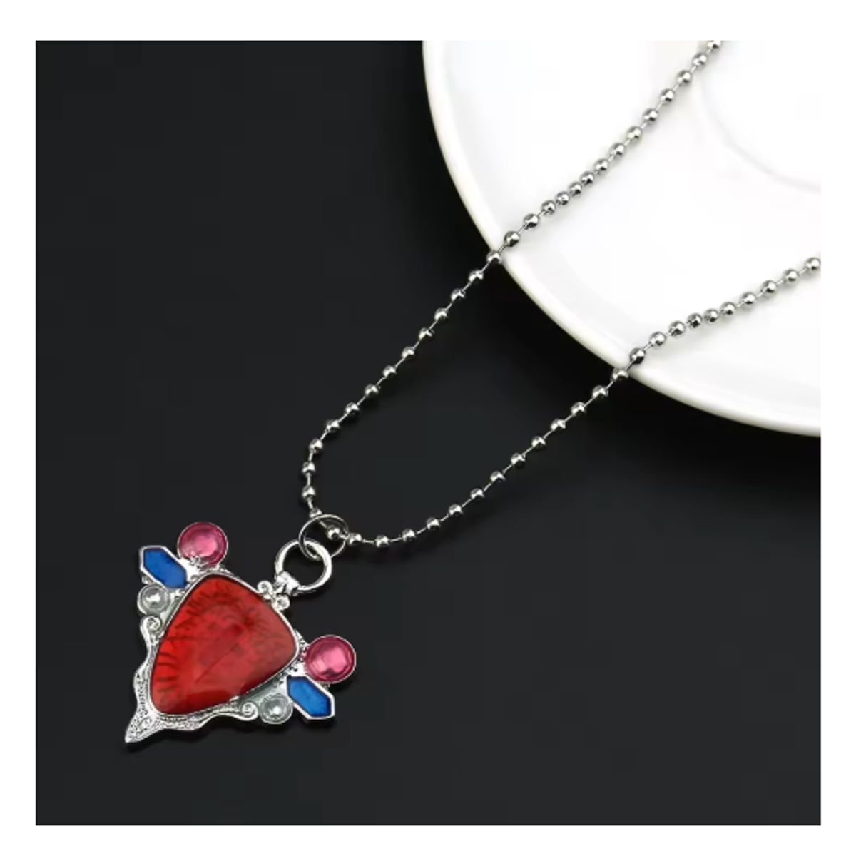 GENERICO - Collar JOJOS Piedra Roja