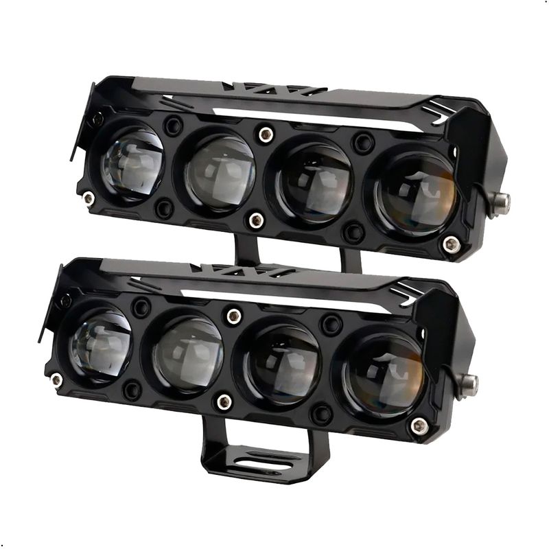 GENERICO - Neblinero motorcycle barra led 4 focos x 2 Unids