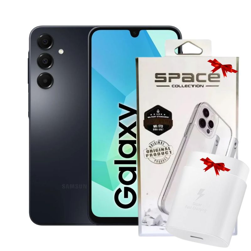 SAMSUNG - Celular Samsung Galaxy A16 4GB RAM 128GB Negro + Cargador + Case