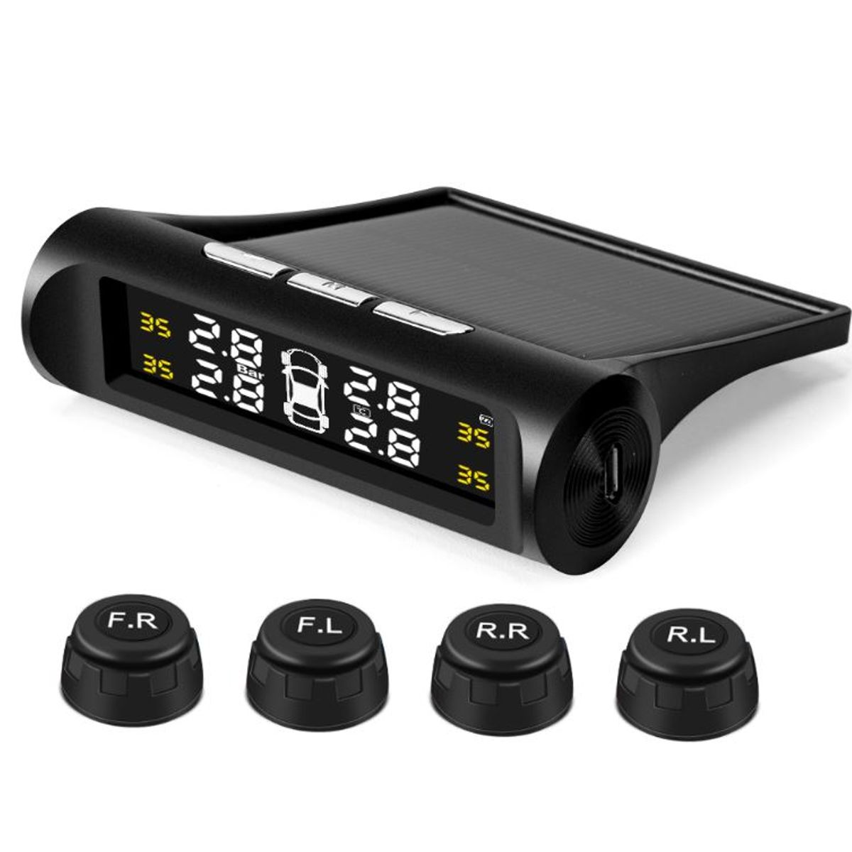 GENERICO - SENSOR Llantas Carga Solar Pantalla Lcd Digital