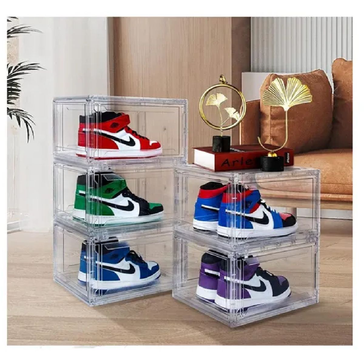 GENERICO - Caja Para Zapatillas Zapatos Organizador Con Tapa Imantada