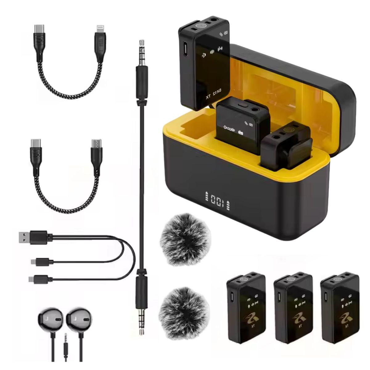 SEISA - Micrófonos Inalámbricos Solapero Doble Base De Carga Sx12