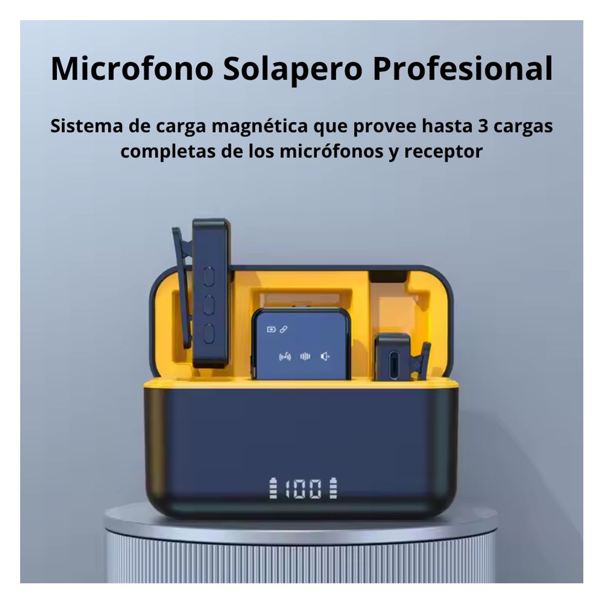 SEISA - Micrófonos Inalámbricos Solapero Doble Base De Carga Sx12