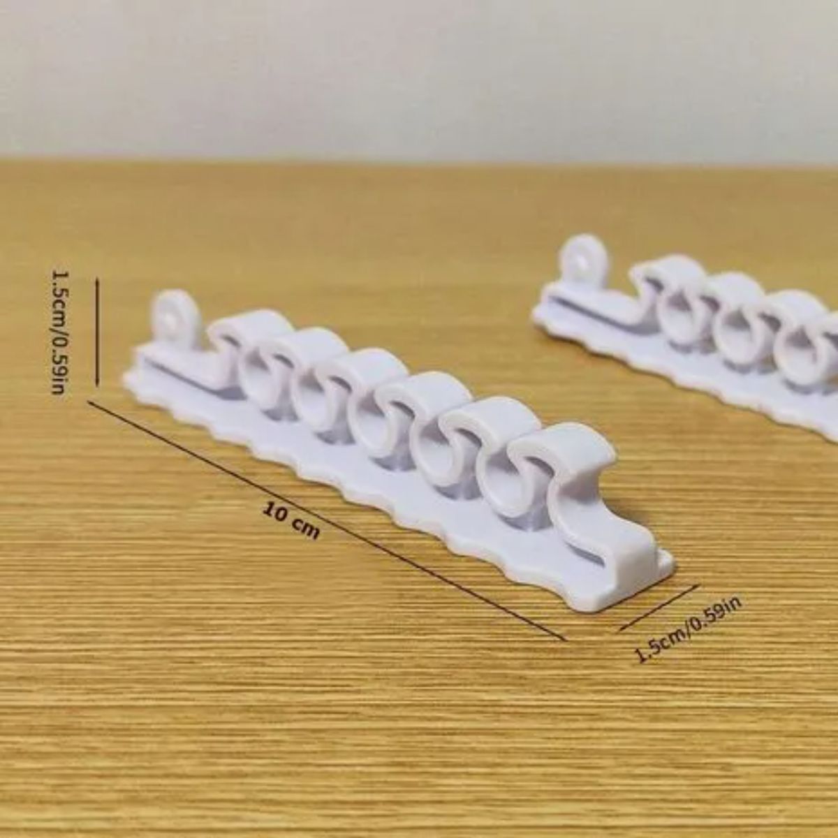 GENERICO - Organizador de Cables Adherente Para Escritorio Blanco