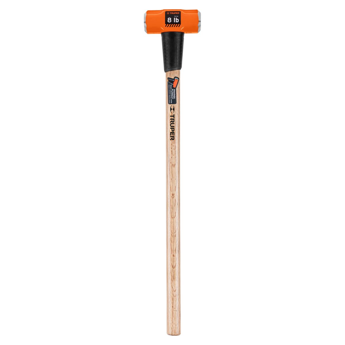 Truper - Comba 8 lb (3.6 kg) Octagonal Mango de Madera Largo 16511 Truper