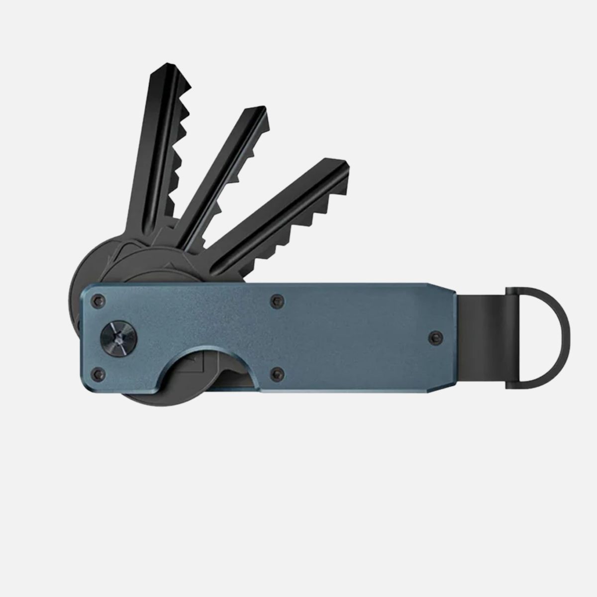 KASHITA - Llavero Delgado Premium Seguro Multiusos KeyCase Acero Inoxidable