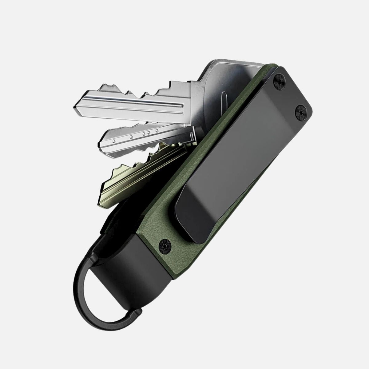 KASHITA - Llavero Delgado Premium Seguro Multiusos KeyCase Acero Inoxidable