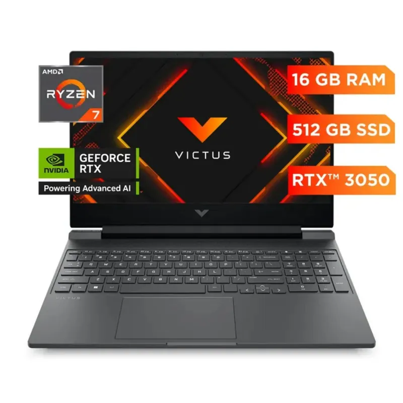 HP - Laptop Gamer HP Victus 15.6" Windows 11 Home AMD Ryzen 7-7445H 16GB 512GB SSD 15-FB3020LA