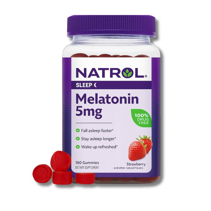 NATROL - Melatonina Natrol 5 Mg 180 gomitas sabor Strawberry