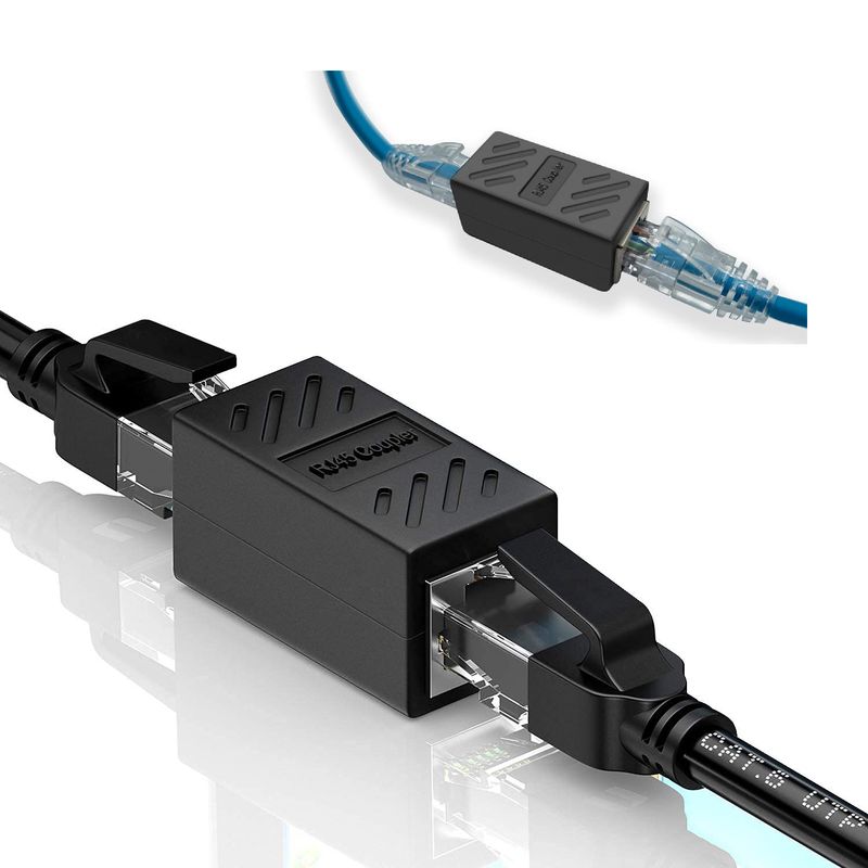 GENERICO - Adaptador Extensor RJ45 Hembra a Hembra Ethernet Cat 7 gigabit 1000mb