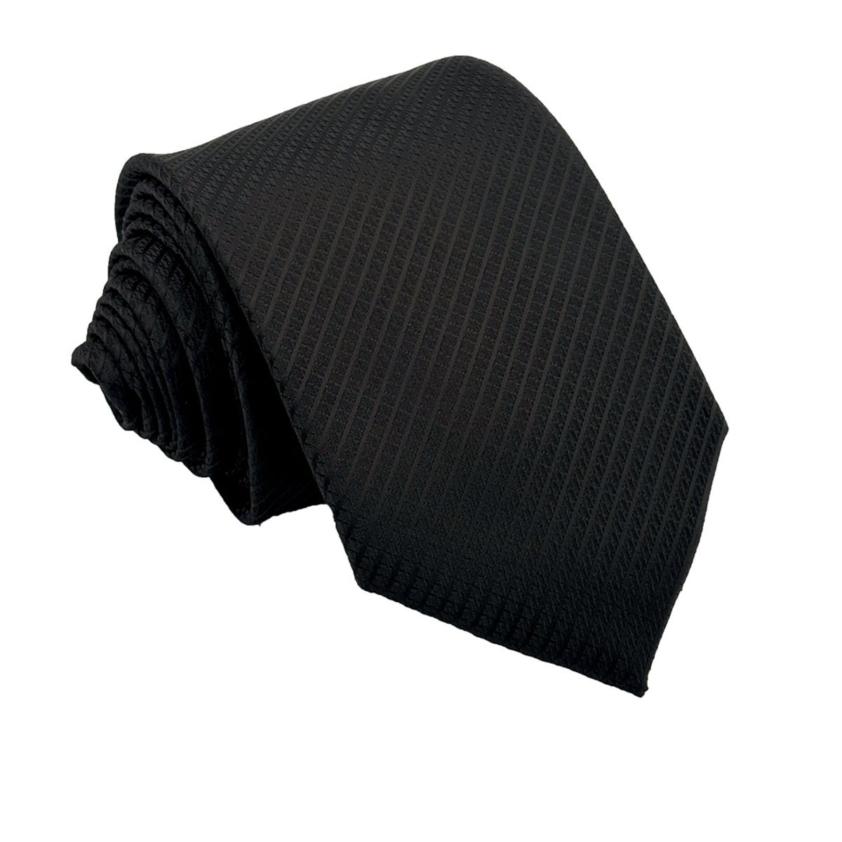 CHRISTIAN ARMAND - CORBATA NEGRA RAYADA MICROCUADROS CHRISTIAN ARMAND