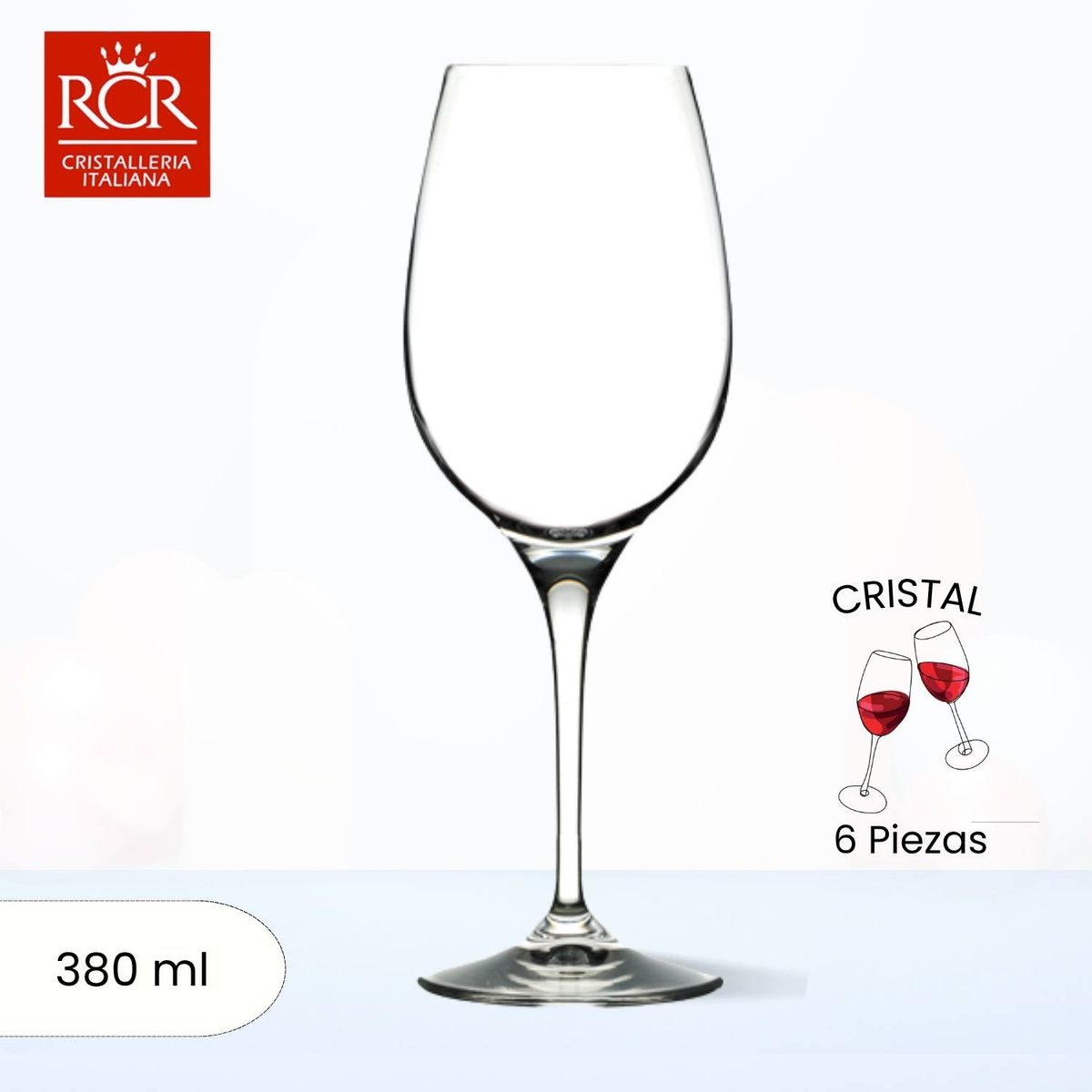 Copas de Cristal Invino Vino Blanco RCR 380 ml 6 Piezas, marca RCR  ITALIA - Foto Principal