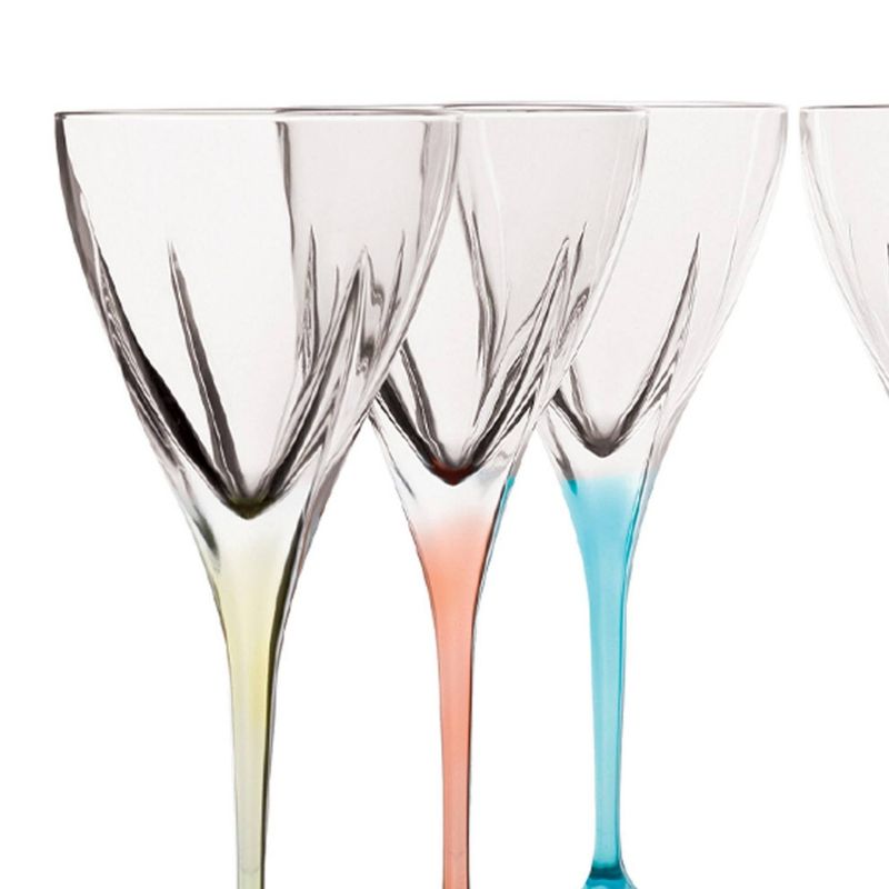 RCR  ITALIA - Copas de Cristal Fusion Color Vino RCR 210 ml 6 Piezas