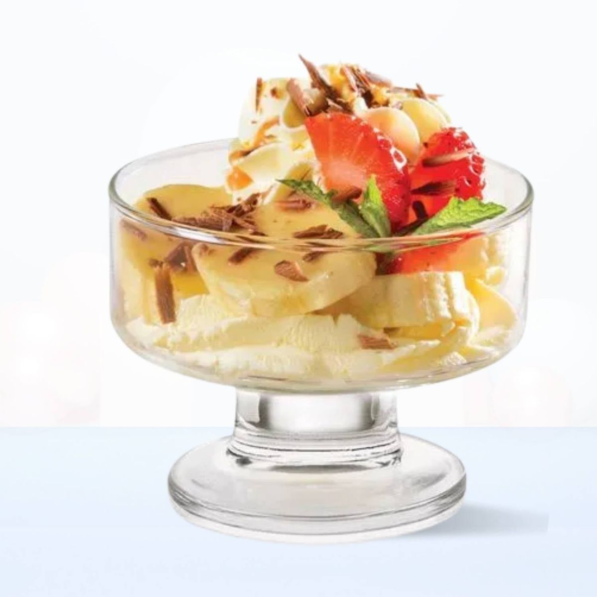 CRISTAR - Copas de Vidrio Para Helado lex Cristar 220 Ml 6 Piezas