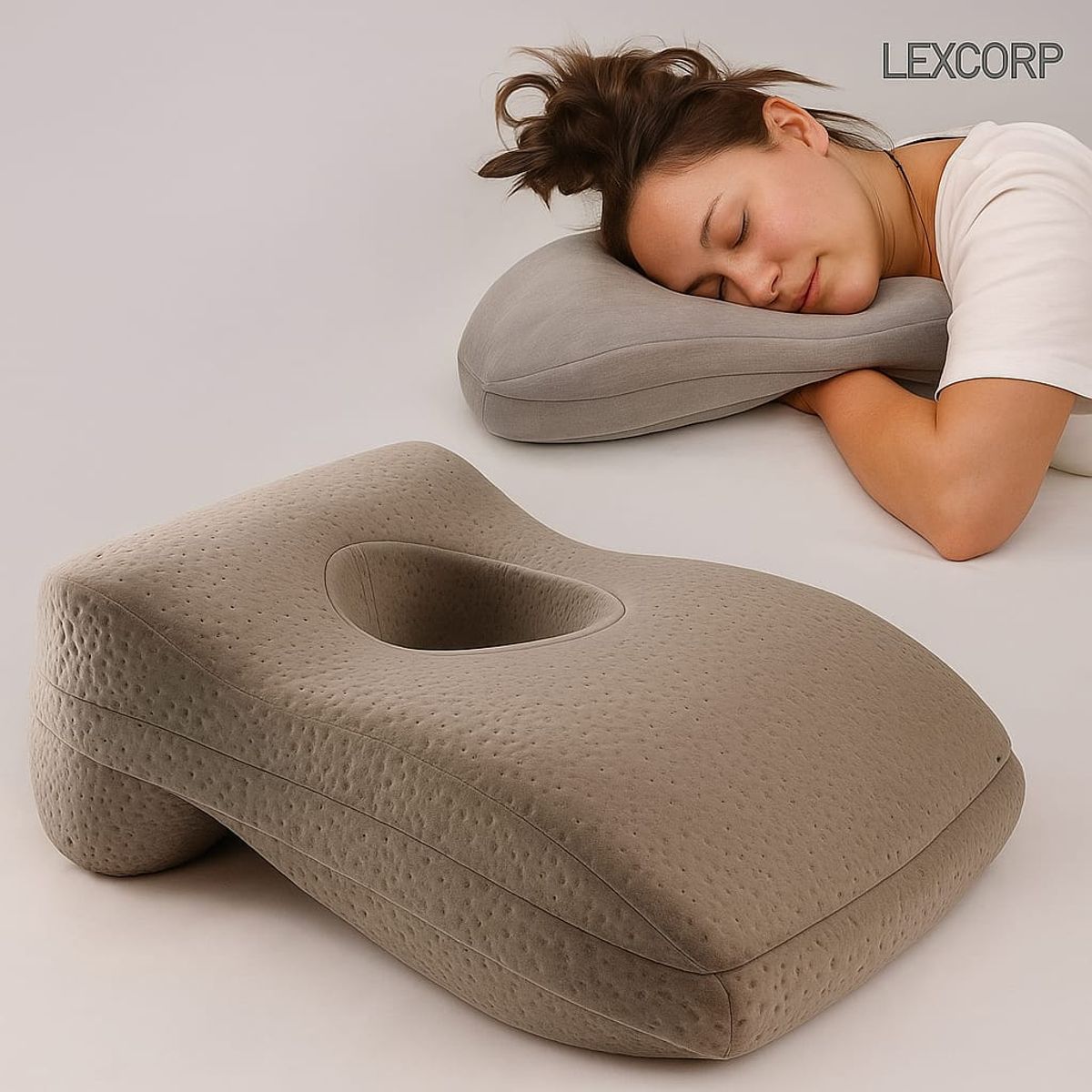 GENERICO - Almohada Viscoelástica Gel para dormir boca abajo