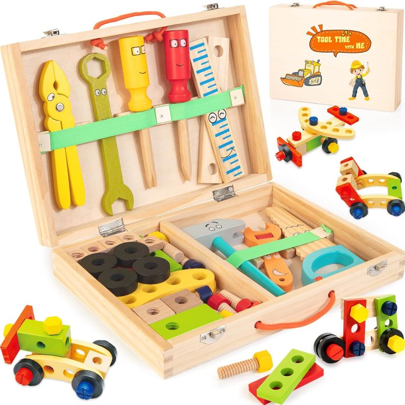 GENERICO - Kit Infantil Herramientas De Madera Animadas