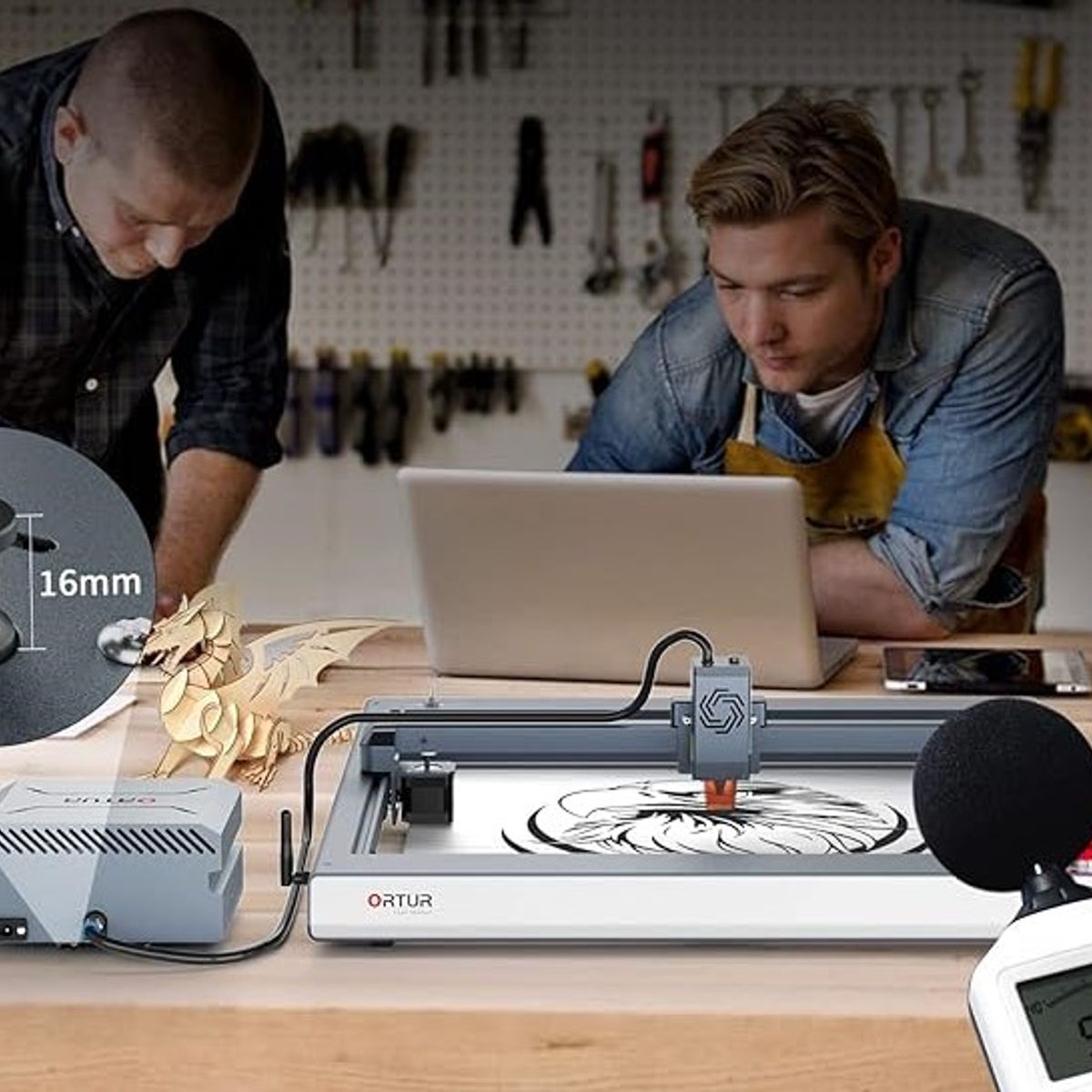 GENERICO - ORTUR Asistencia de aire para cortador láser