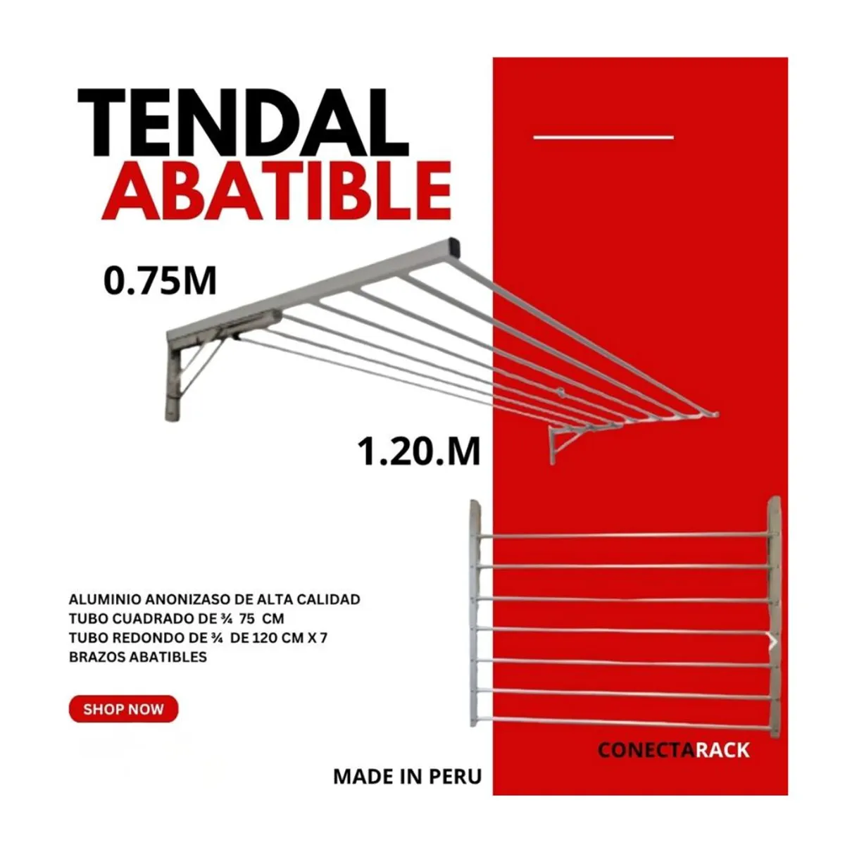 Tendal Abatible de alta calidad 75 X 120, marca GENERICO - Foto Principal