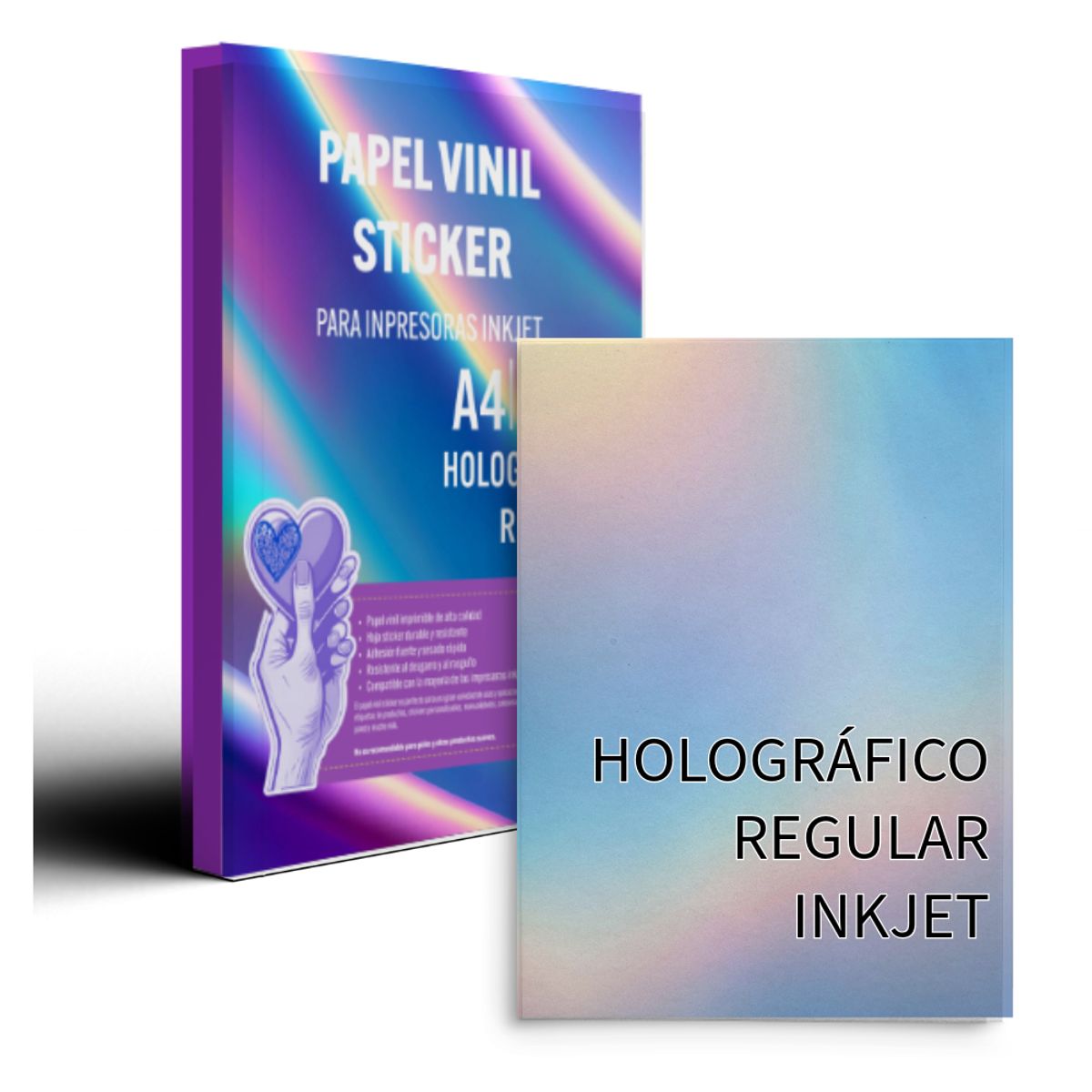 GENERICO - Vinil Adhesivo Imprimible Holográfico Regular A4 X20H