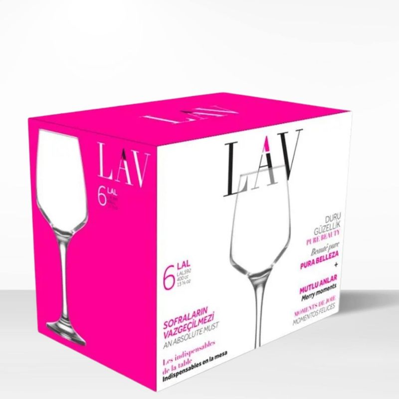 LAV - Copa de Vidrio All Purpose Lav 400 ml 6 Piezas