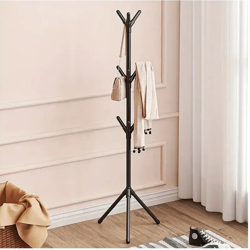 GENERICO - Perchero de Pie de Metal Colgador de Entrada Percha Recta Negro