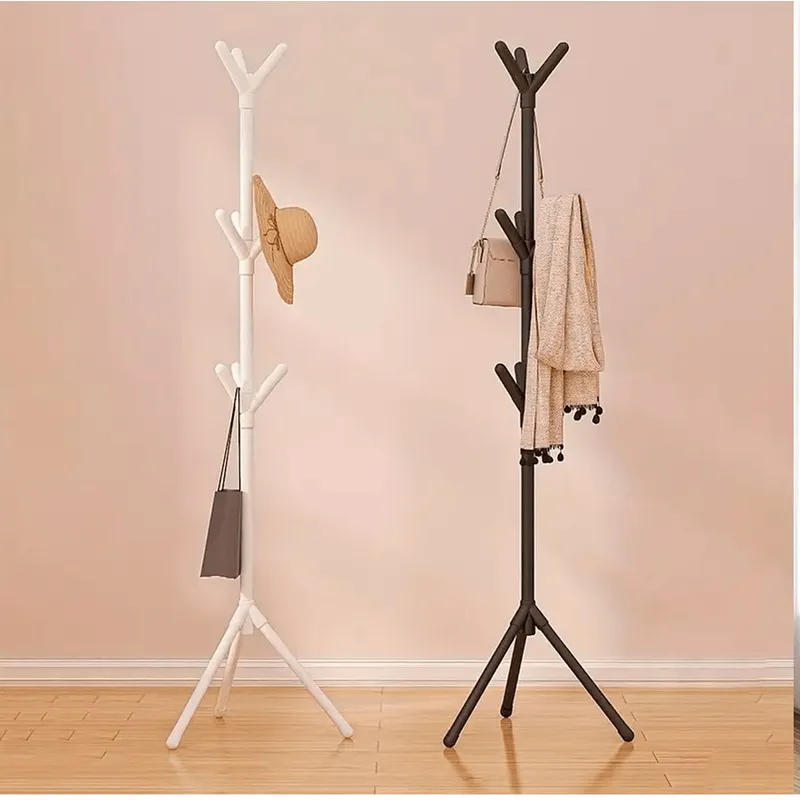 GENERICO - Perchero de Pie de Metal Colgador de Entrada Percha Recta Blanco