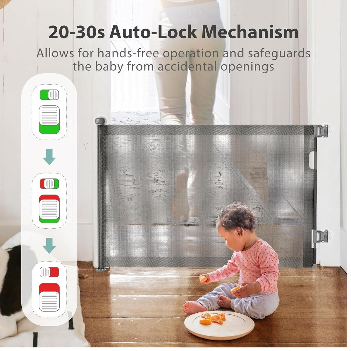 GENERICO - Puerta de Seguridad extensible de 0 a 140 cm para Bebes