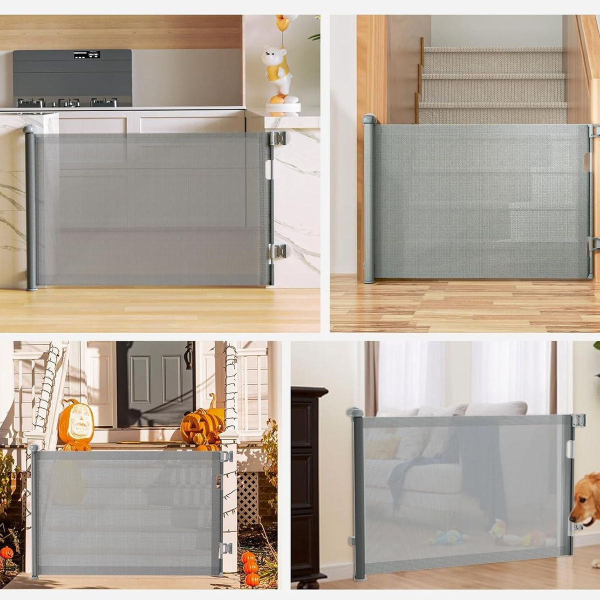 GENERICO - Puerta de Seguridad extensible de 0 a 140 cm para Bebes